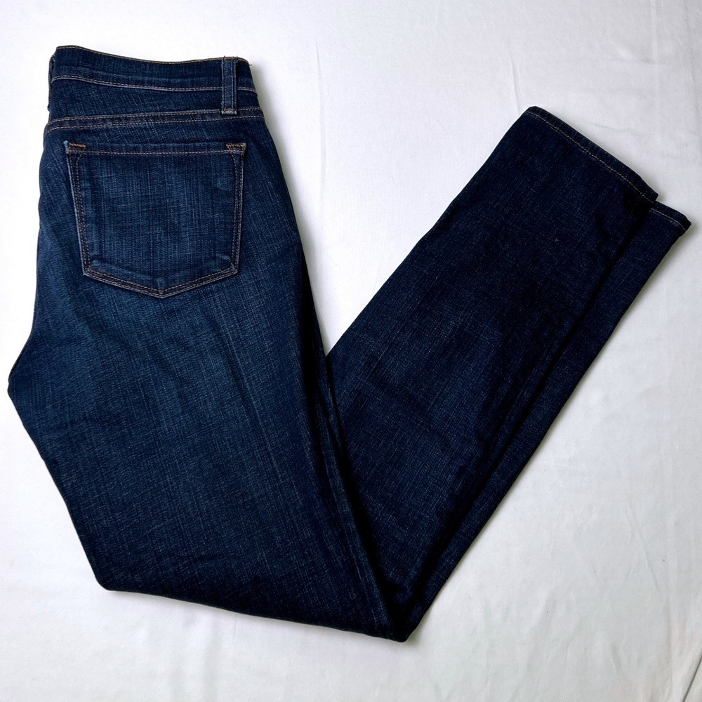J Brand Womens Mid Rise Slim Straight Leg Jeans Size Size 6/28 Dark Indigo Blue